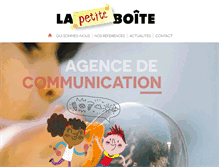 Tablet Screenshot of lapetiteboite-communication.fr